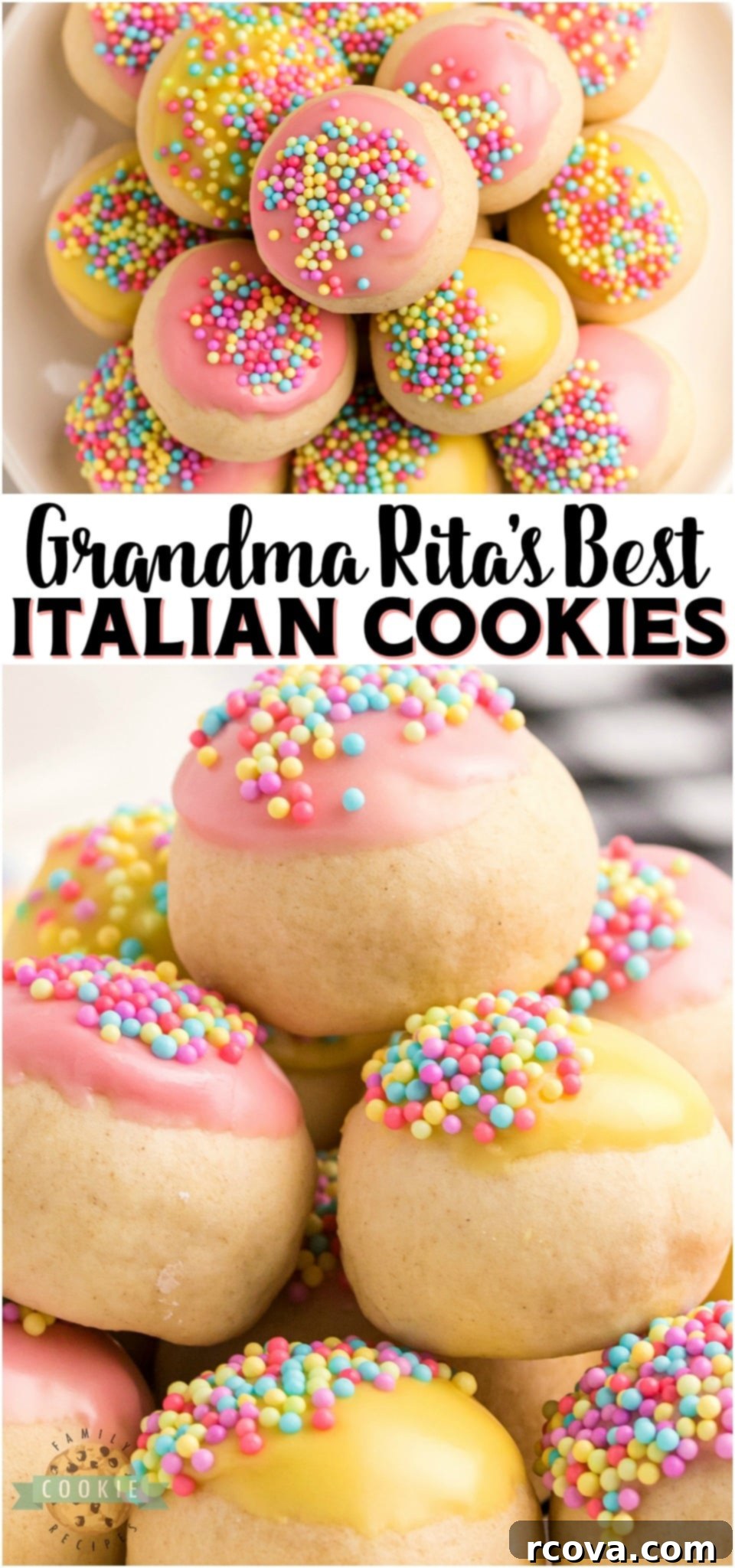 Classic Frosted Italian Cookies 15 Beautifully arranged Frosted Italian Cookies, a perfect dessert or gift.