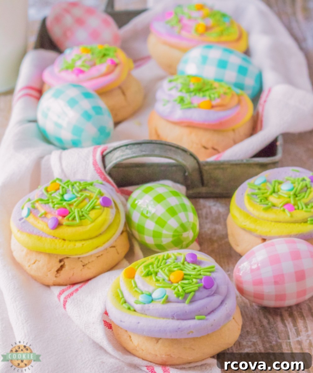 Spring Cookie Delights 7 Frosted Lemon Easter Cookies, jumbo size with a tangy lemon buttercream.