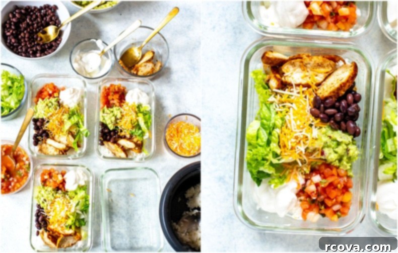 Homemade Taco Bell Power Bowl Recipe 9 An overhead view of a perfectly portioned Taco Bell Power Bowl, ideal for a balanced and healthy meal.