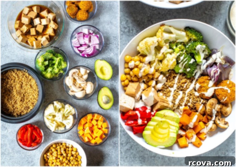 Create Your Perfect Buddha Bowl 4 Close-up of crispy roasted tofu cubes, a key component of a vegan Buddha Bowl.