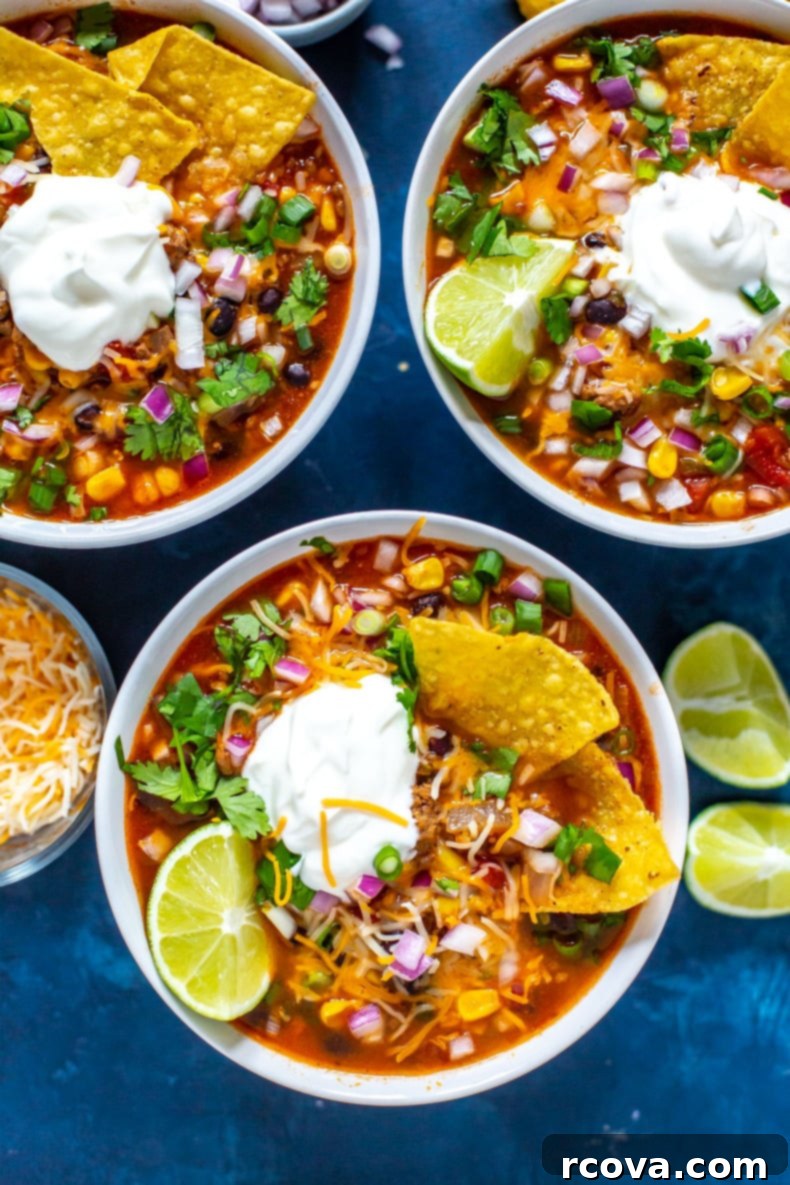 Effortless Taco Soup for Slow Cooker or Stovetop 2 Crockpot Taco Soup