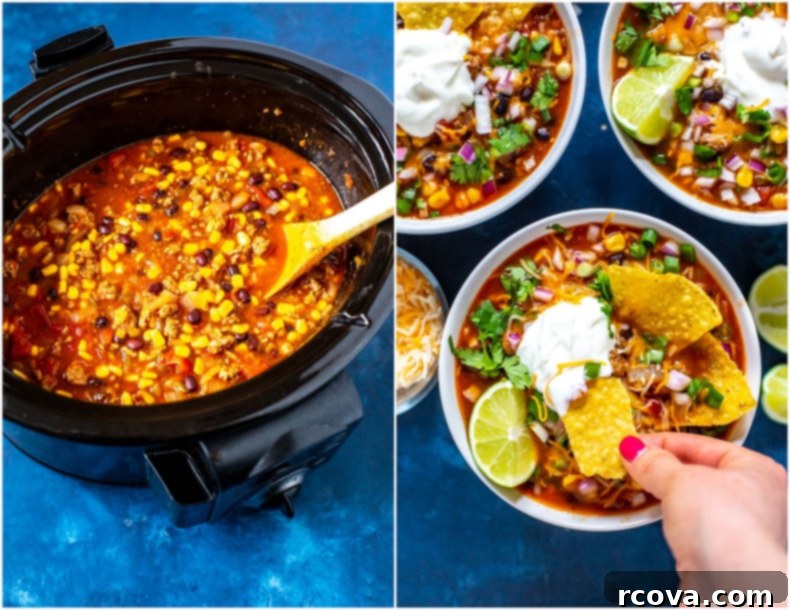 Effortless Taco Soup for Slow Cooker or Stovetop 8 Crockpot Taco Soup