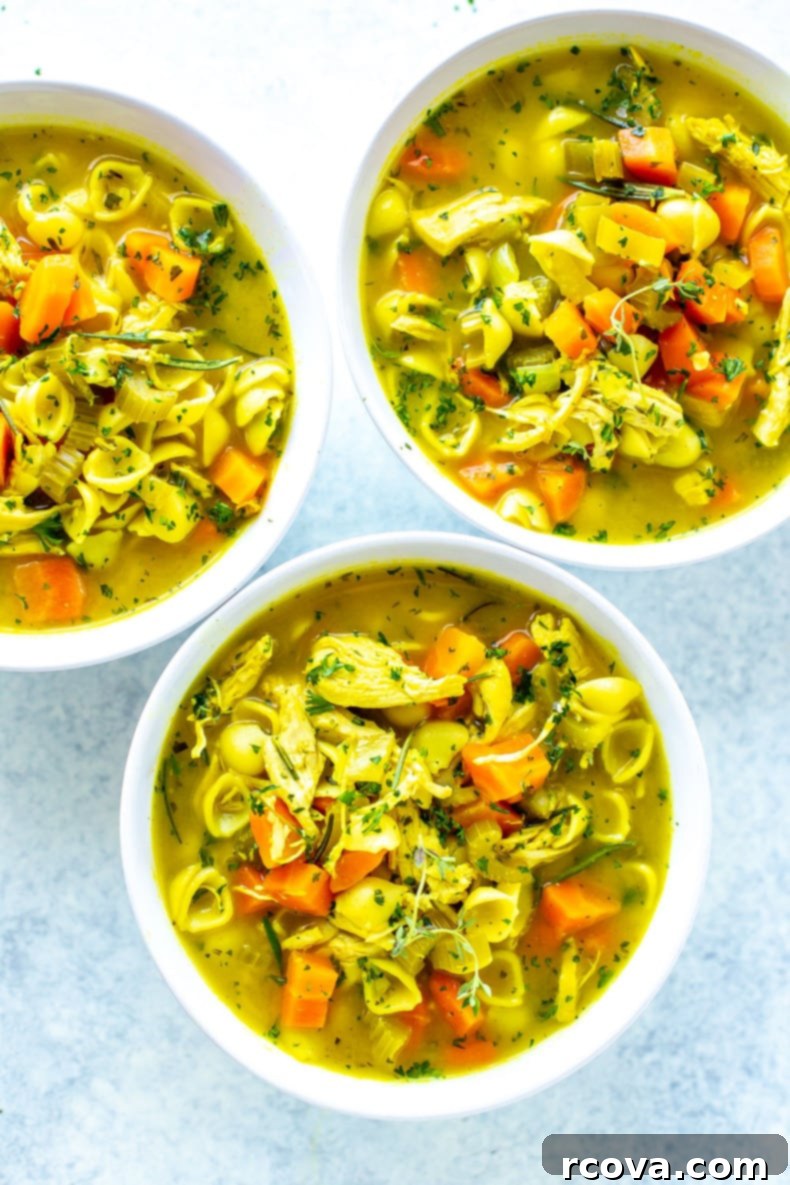 Soul-Soothing Chicken Elixir 2 A comforting bowl of the Best Ever Healing Chicken Soup, rich with vegetables and tender chicken, ready to soothe and restore wellness.