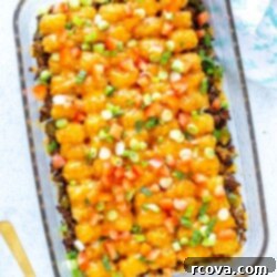 Crispy Tot Cheeseburger Bake 11 Cheeseburger Tater Tot Casserole, an easy and delicious family dinner.
