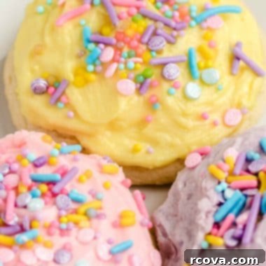 Soft and Tangy Sour Cream Sugar Cookies 7 Soft Sour Cream Sugar Cookies recipe with vibrant frosting