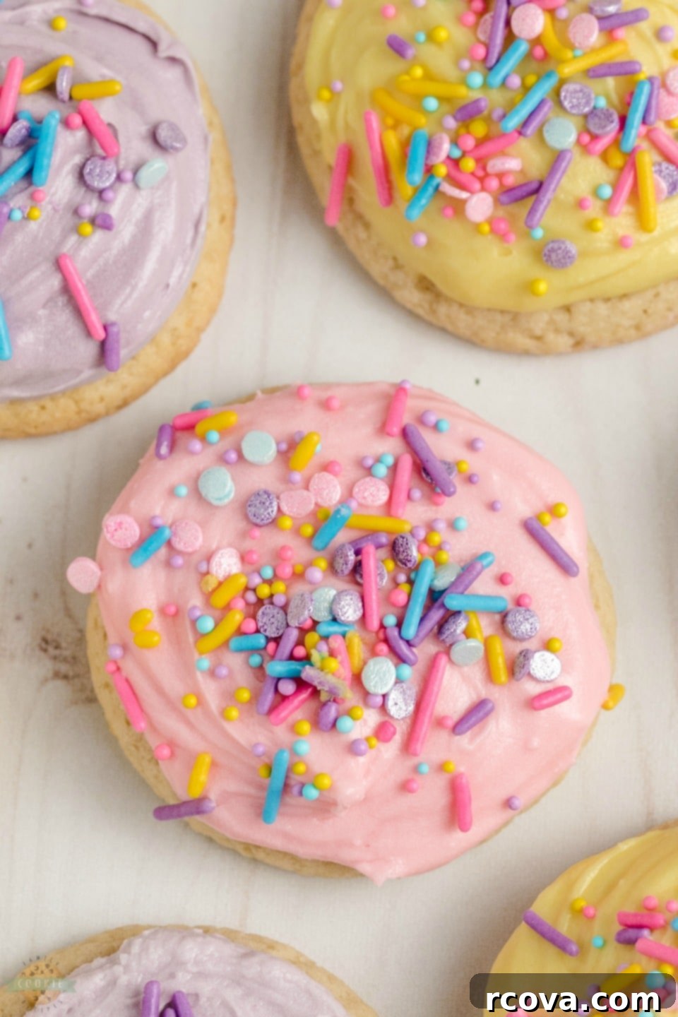 Soft and Tangy Sour Cream Sugar Cookies 8 Beautifully decorated sour cream sugar cookies with sprinkles
