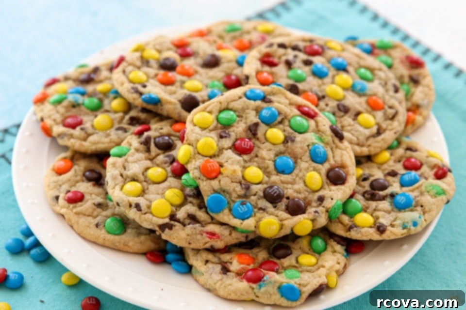 Chewy MM Cookies 2 Soft and Chewy M&M Cookie recipe
