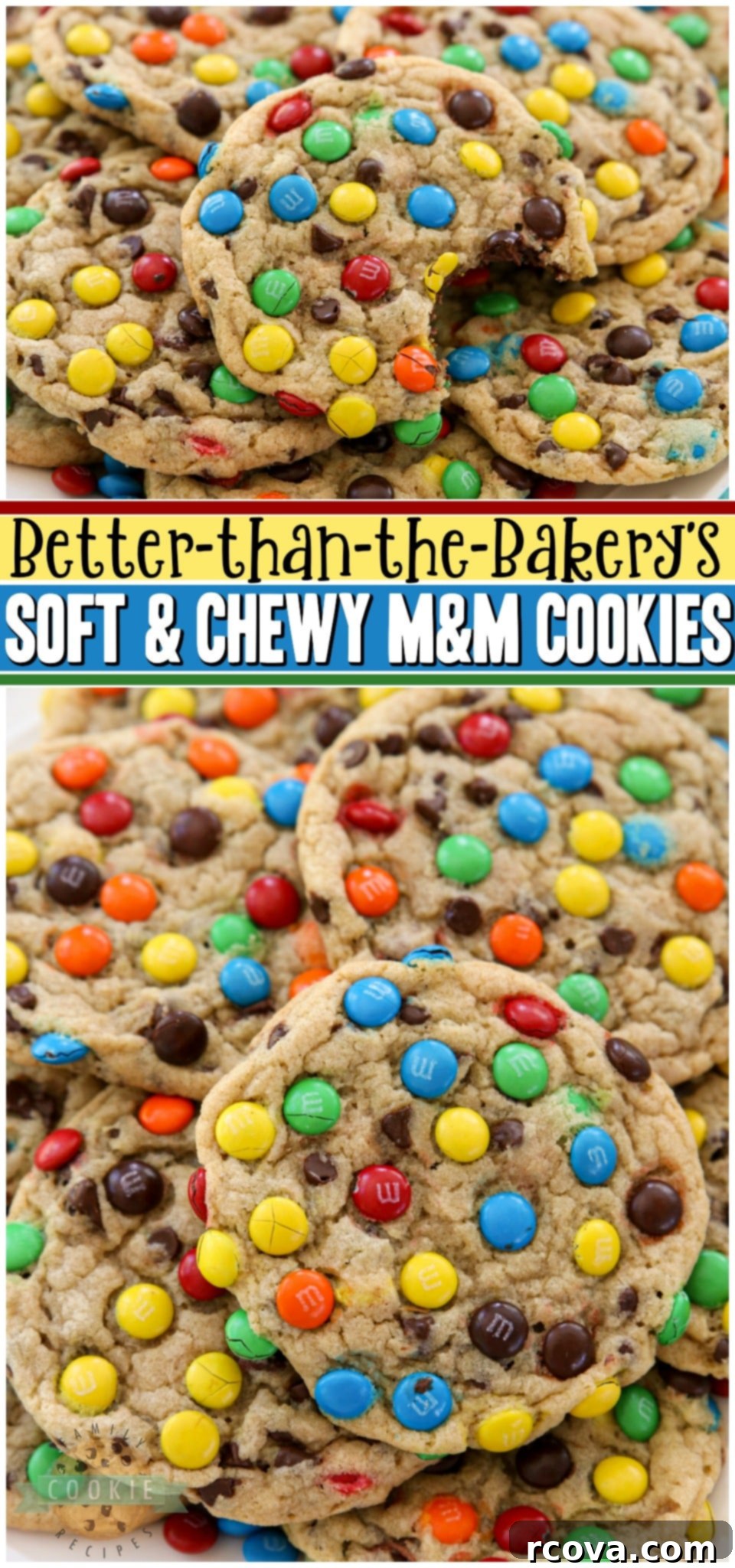 Chewy MM Cookies 13 Soft & Chewy M&M Cookies made with butter, sugars, pudding mix & M&M's candy! Easy tip for coating your cookies PERFECTLY with M&M's! BEST M&M Cookie recipe ever!