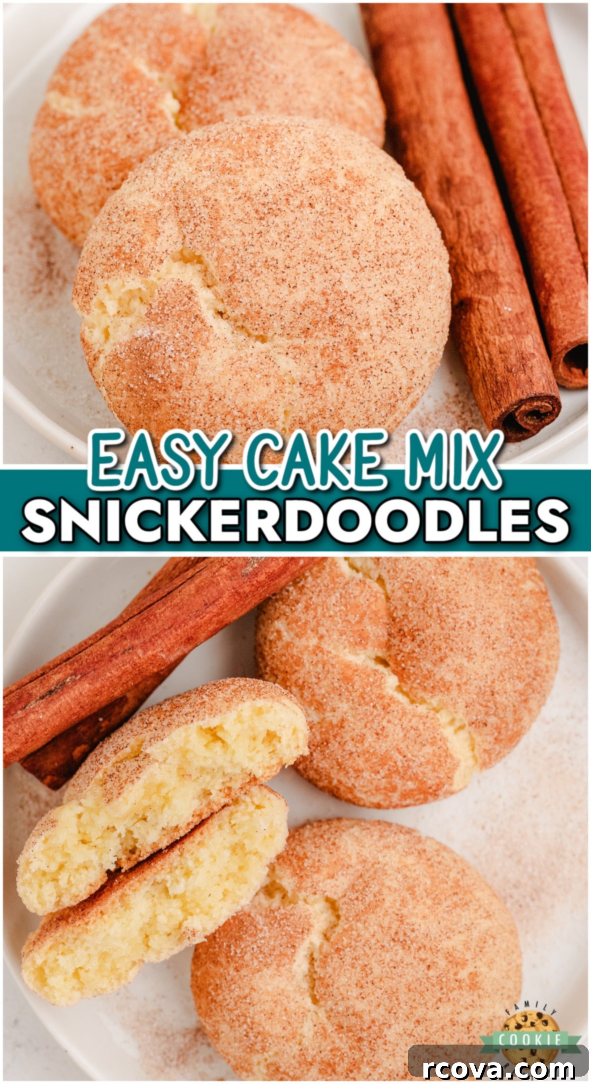 Effortless Cake Mix Snickerdoodles 8 Simple recipe for Cake Mix Snickerdoodles made with just 5 ingredients! Easy snickerdoodle recipe with fantastic cinnamon flavor & chewy texture!