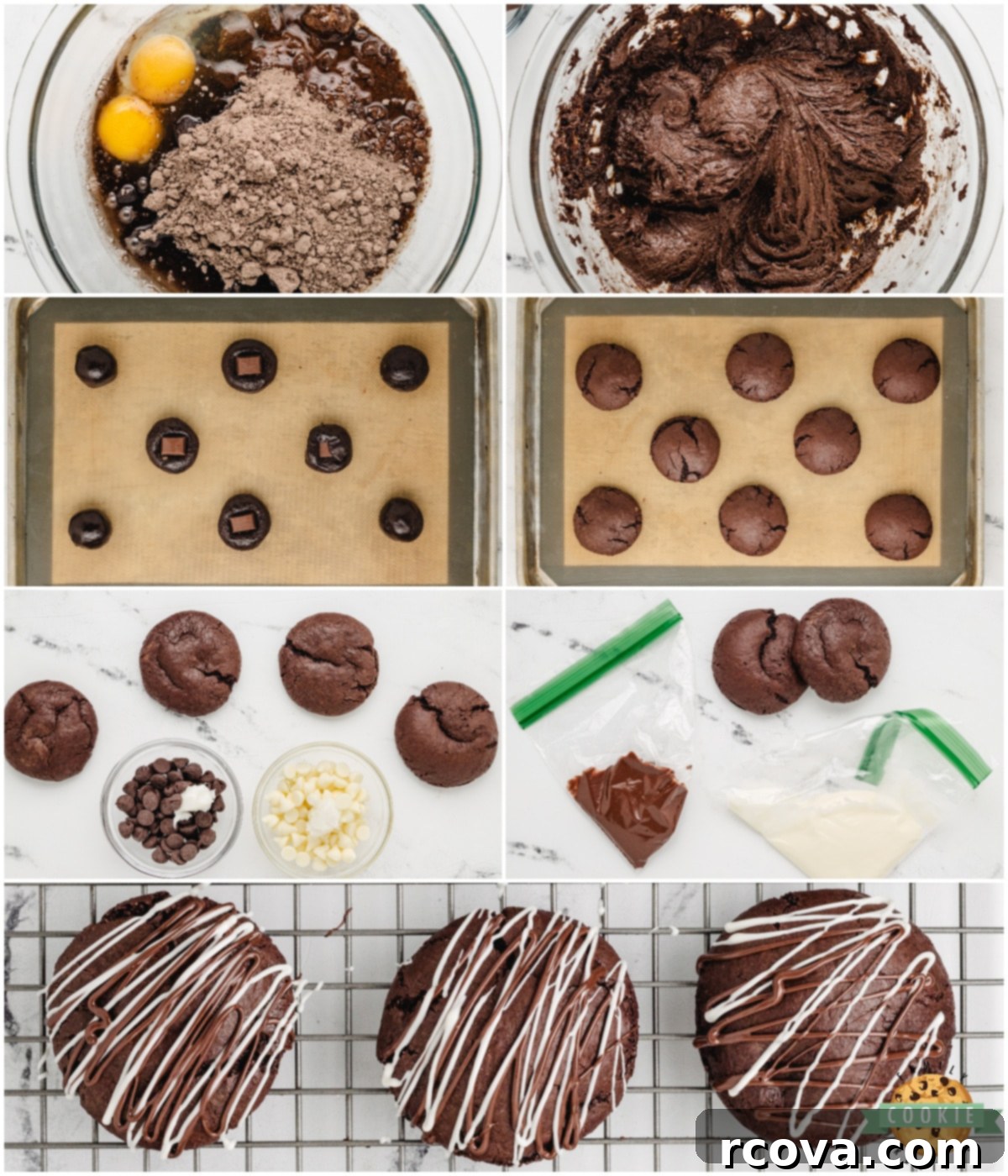Chocolate Lava Cake Mix Cookies 4 how to make chocolate nugget stuffed cake mix cookies