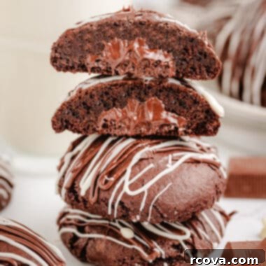 Chocolate Lava Cake Mix Cookies 6 chocolate stuffed cake mix cookies