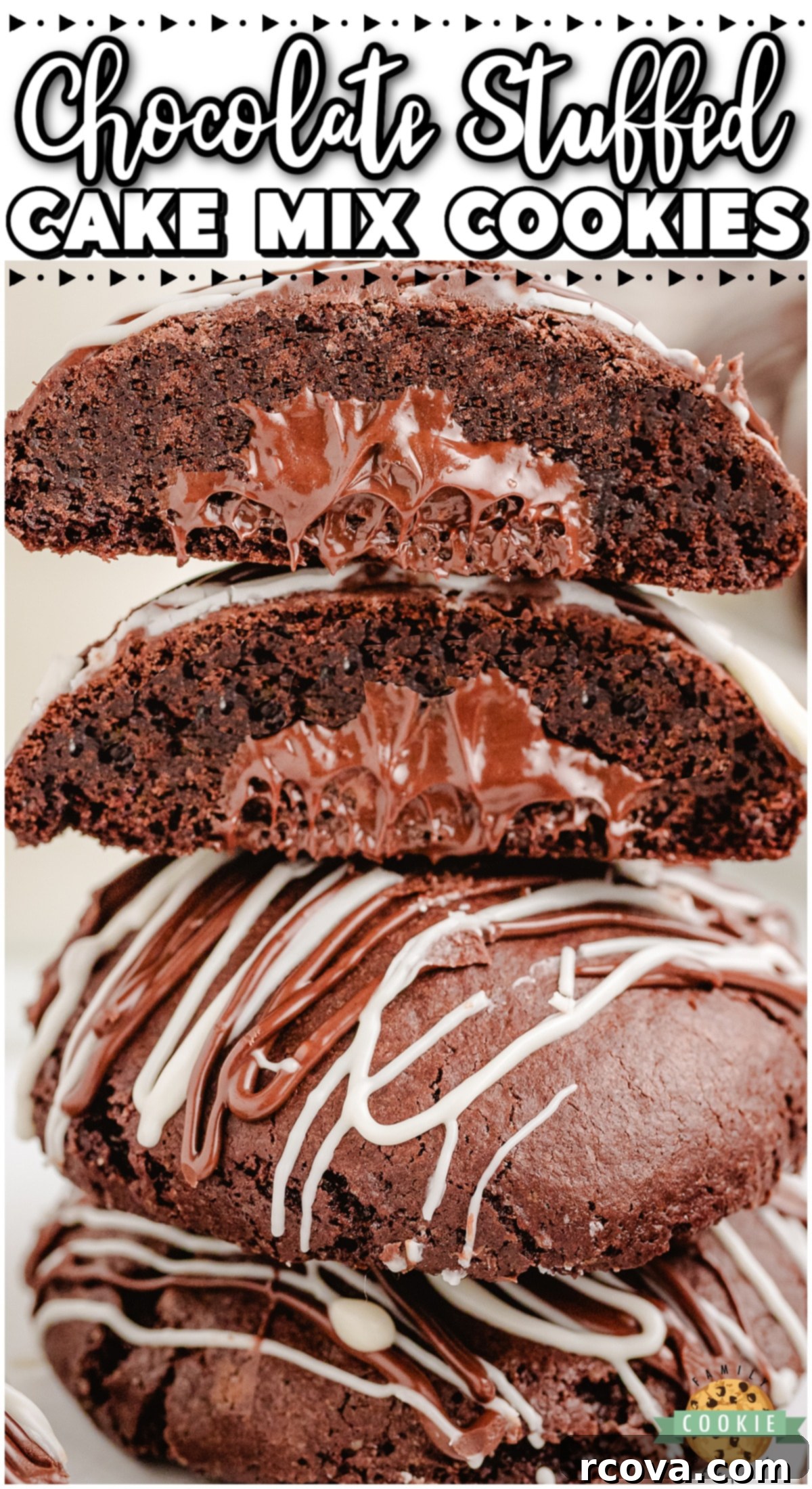 Chocolate Lava Cake Mix Cookies 7 Chocolate Cake Cookies are made with simple chocolate cake mix dough, stuffed with a chocolate nugget & drizzled with melted chocolate on top to create the ultimate triple chocolate cookies!