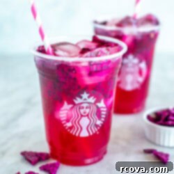 Vibrant Mango Dragonfruit Refresher 10 Two copycat Starbucks mango dragonfruit refreshers.
