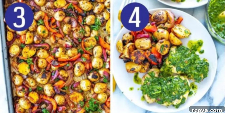 Zesty Baked Chimichurri Chicken 6 Steps 3 and 4 for making chimichurri chicken