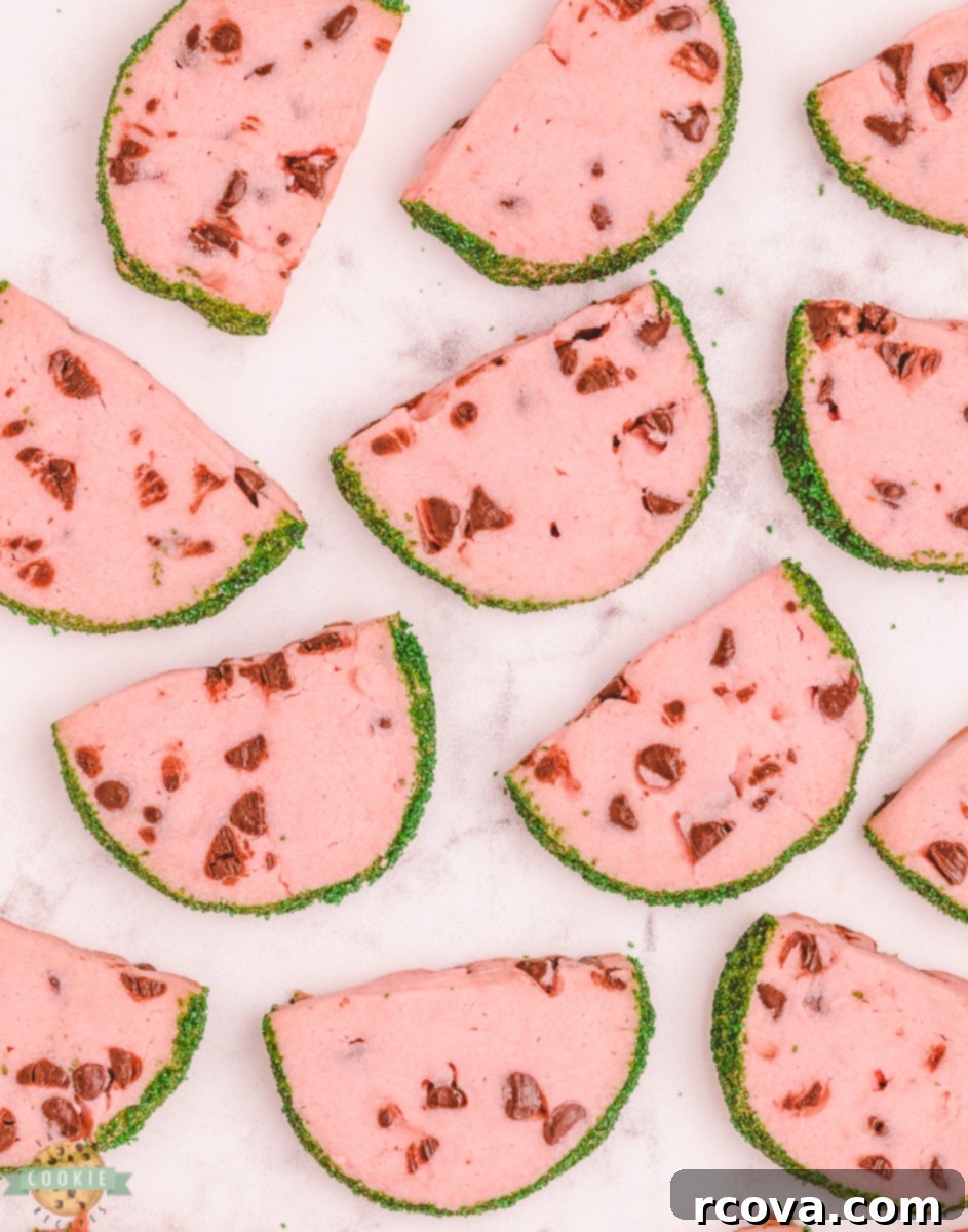 Slice-and-Bake Watermelon Delights 2 cute slice and bake watermelon cookies