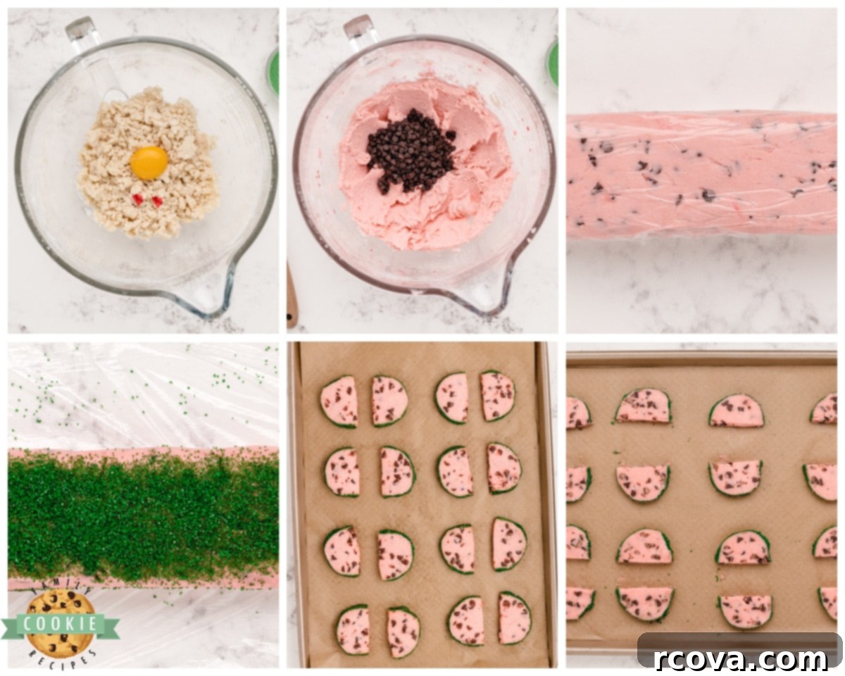 Slice-and-Bake Watermelon Delights 4 how to make watermelon slice and bake cookies