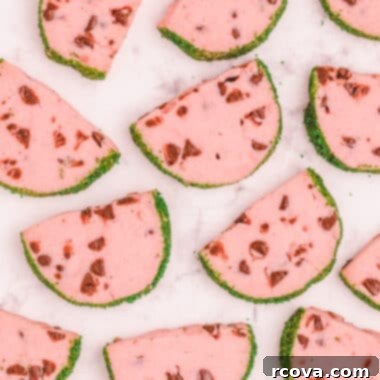 Slice-and-Bake Watermelon Delights 6 cute slice and bake watermelon cookies