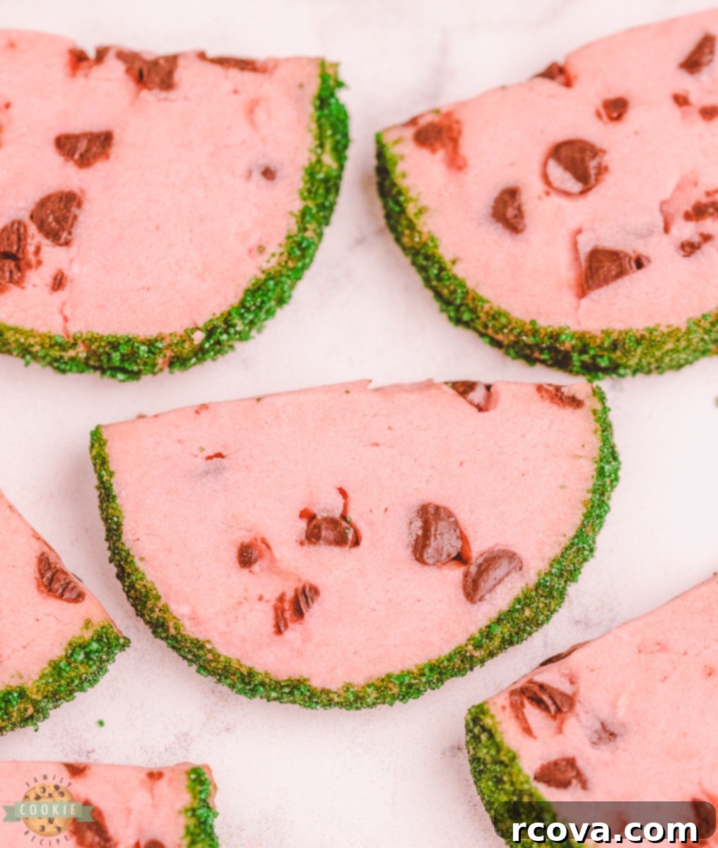 Slice-and-Bake Watermelon Delights 7 chilled watermelon cookies
