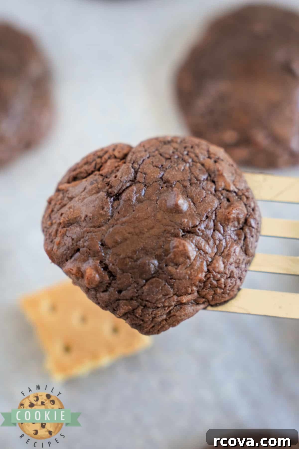 S'mores Brownie Cookies 9 Placing brownie cookie on graham cracker square.