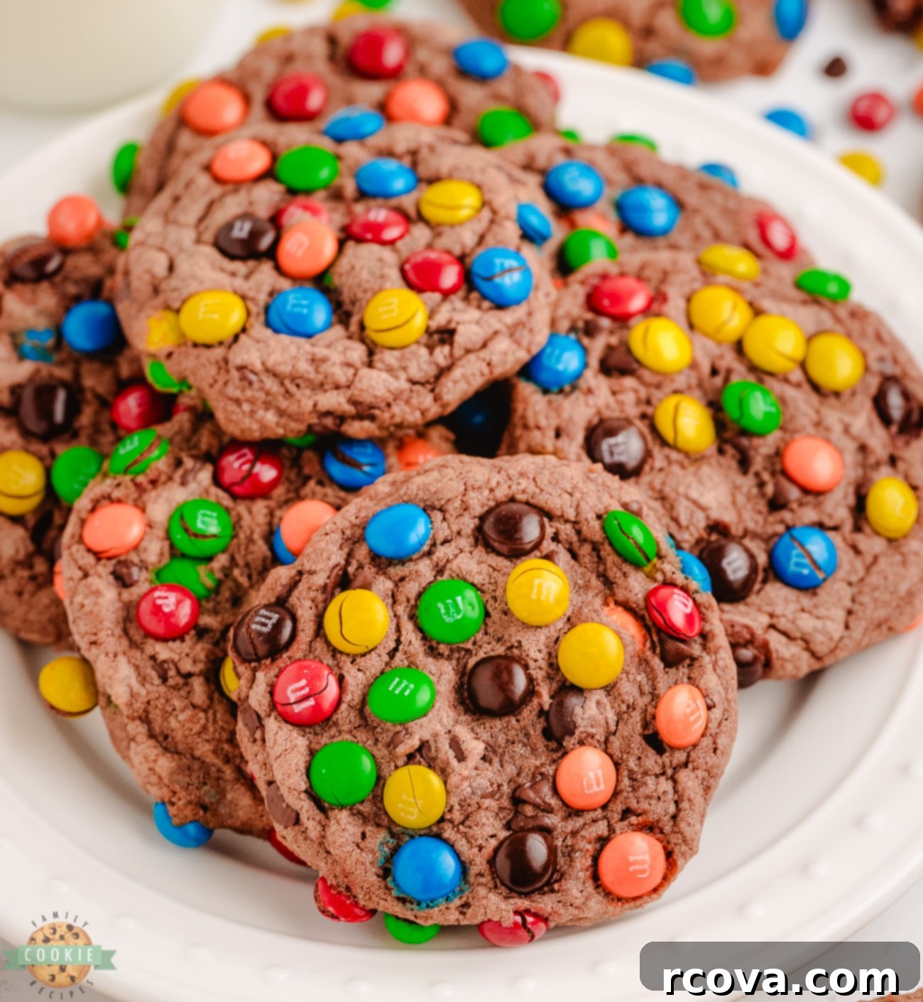 Chewy Chocolate M&M Pudding Cookies 2 chocolate pudding M&M cookies