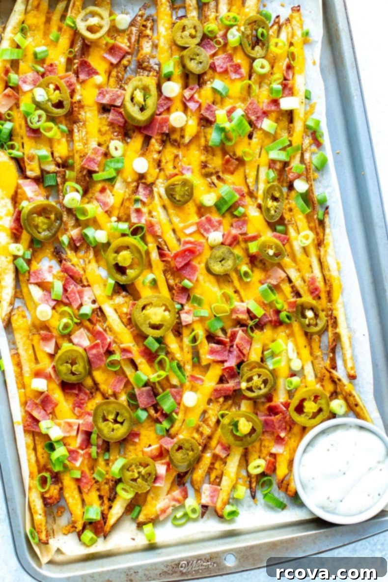 Homemade Oven Baked Chilis Texas Cheese Fries 2 Texas Cheese Fries - Oven-baked, loaded with cheese and bacon, served with ranch