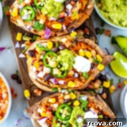 Hearty Black Bean Sweet Potato Boats 9 Black Bean Stuffed Sweet Potatoes