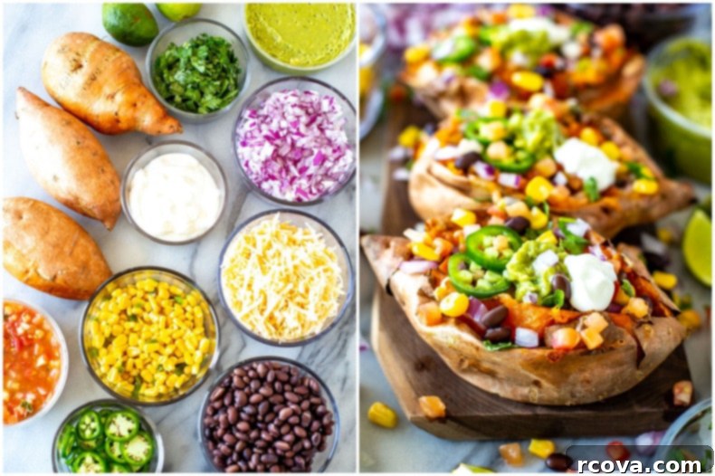Hearty Black Bean Sweet Potato Boats 4 Black Bean Stuffed Sweet Potatoes