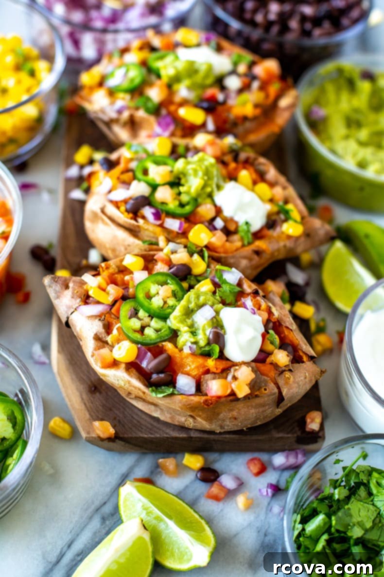 Hearty Black Bean Sweet Potato Boats 6 Black Bean Stuffed Sweet Potatoes