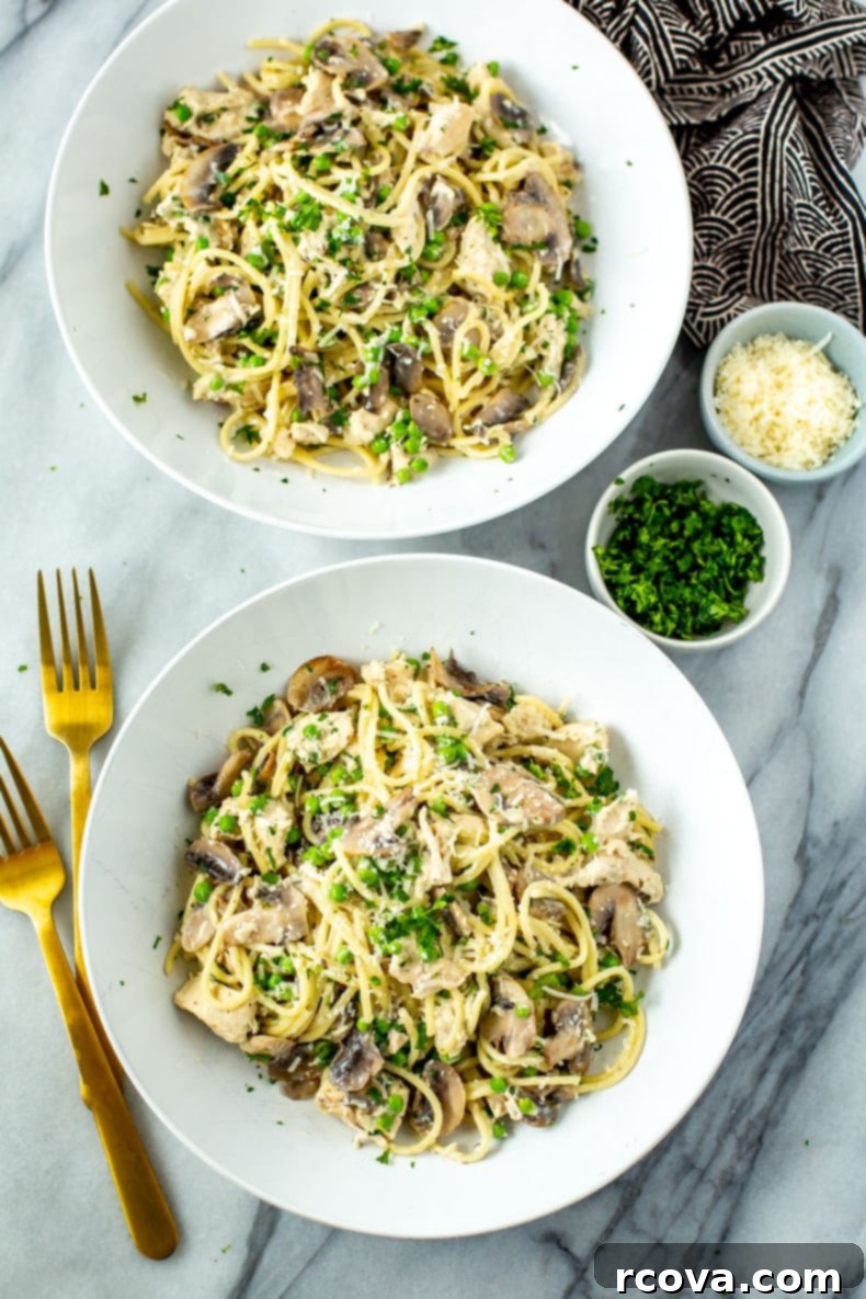 The Ultimate Turkey Tetrazzini Bake 2 Best Ever Turkey Tetrazzini - A creamy pasta dish with turkey, mushrooms, and peas