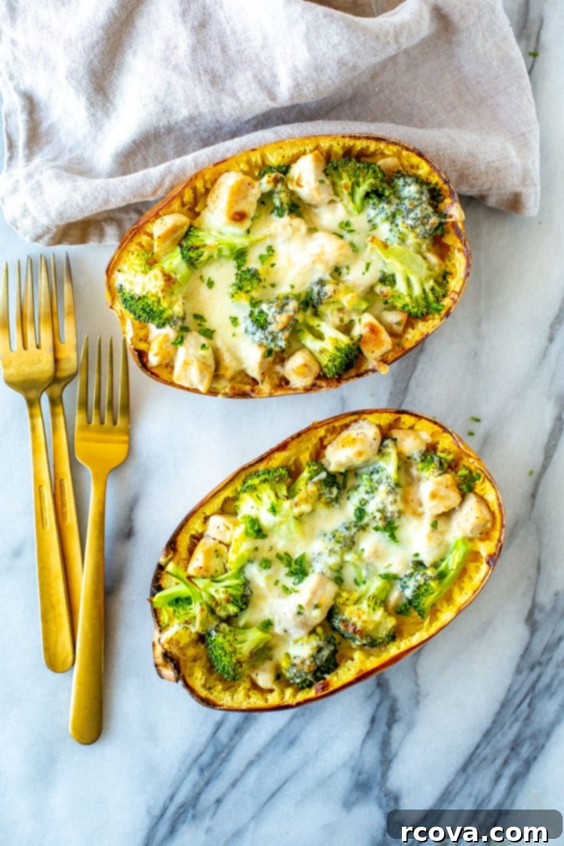 Golden Thread Alfredo 9 Spaghetti Squash Alfredo, a healthy and delicious meal option