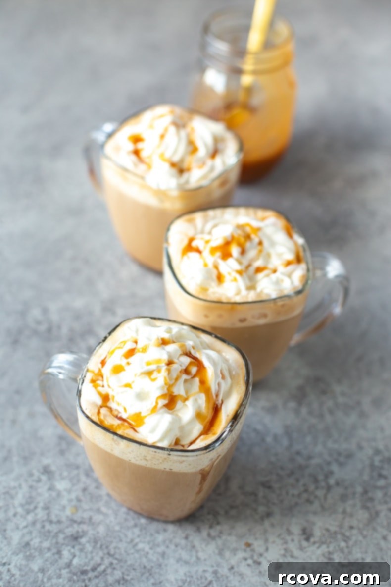 Starbucks' Salty Sweet Caramel Mocha 8 Another view of a delicious homemade Starbucks Salted Caramel Mocha