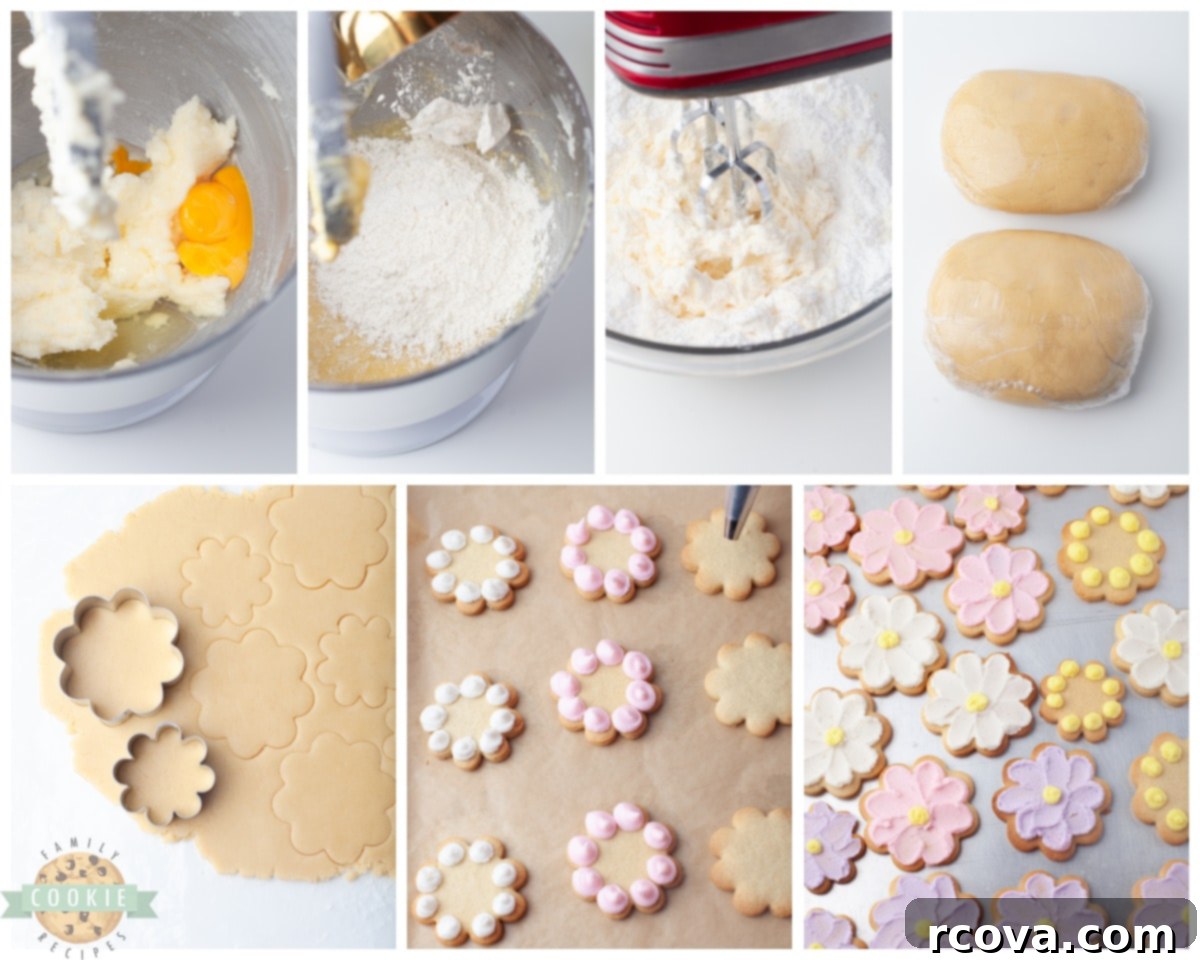Sweet Buttercream Blooms 4 how to make buttercream flower cookies