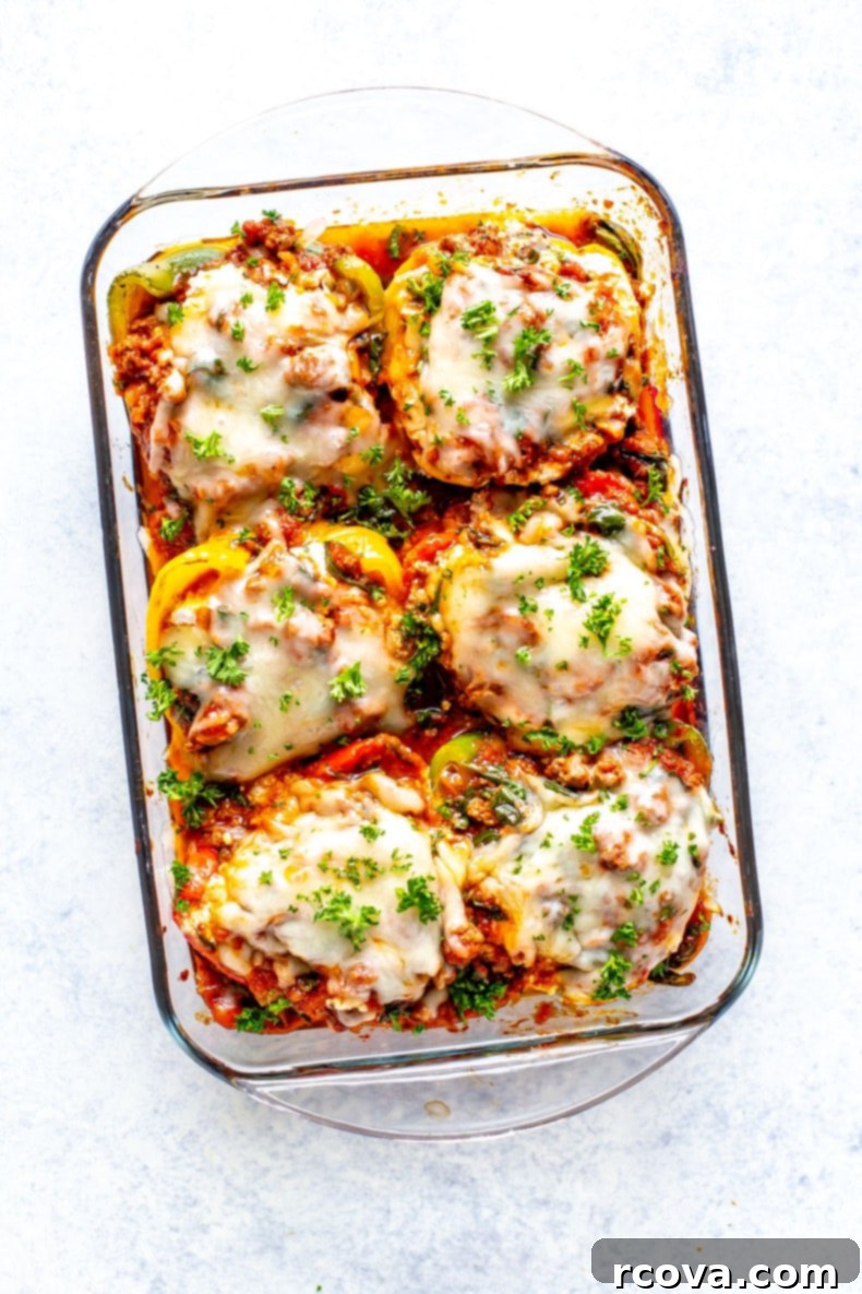 Low Carb Lasagna Pepper Boats 2 Lasagna Stuffed Peppers