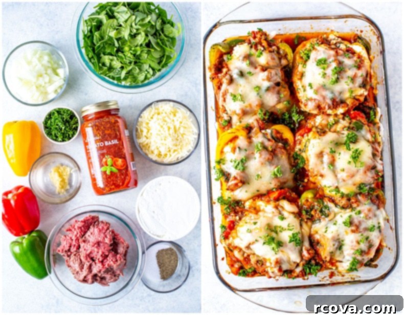 Low Carb Lasagna Pepper Boats 4 Lasagna Stuffed Peppers