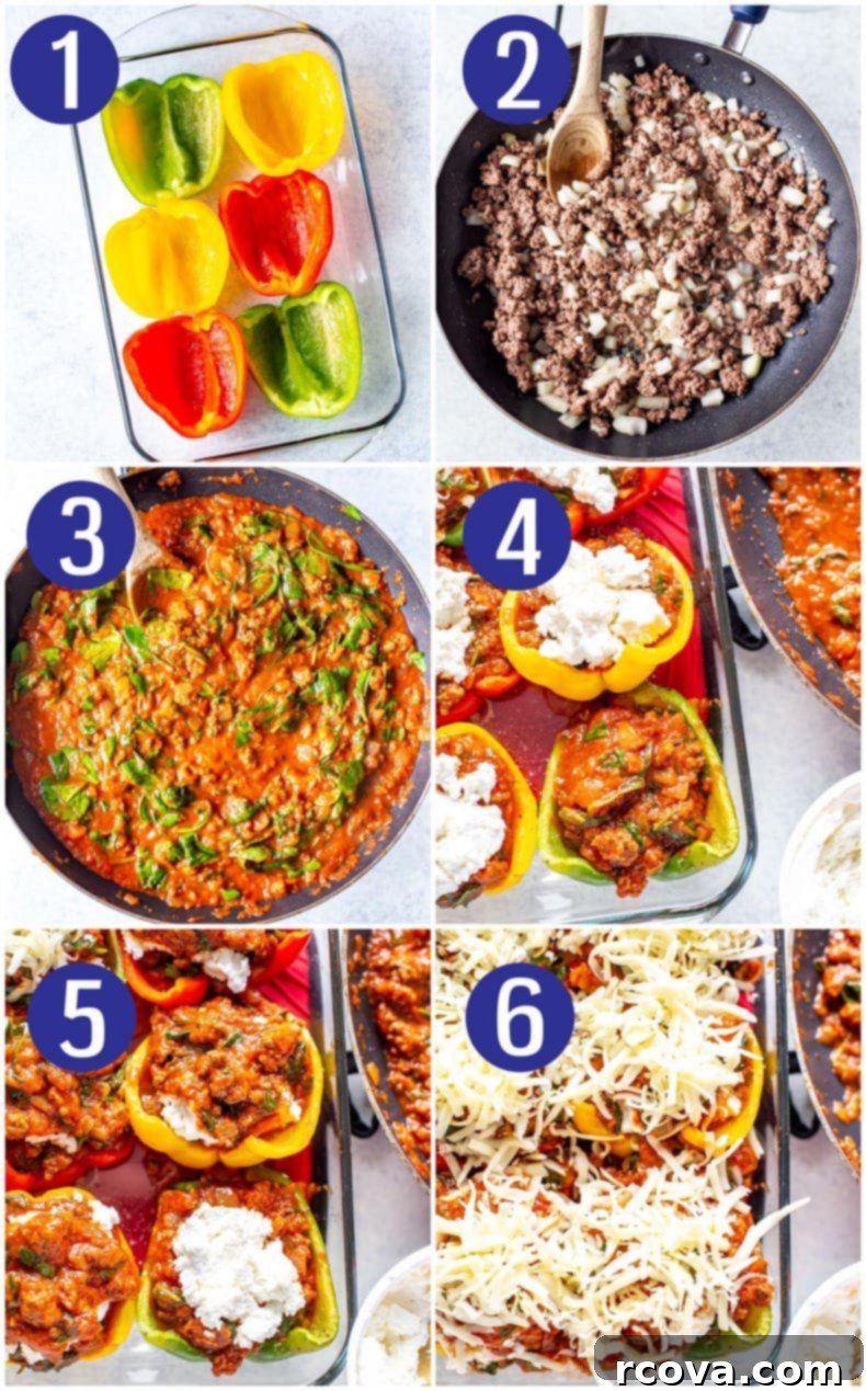 Low Carb Lasagna Pepper Boats 5 Lasagna Stuffed Peppers