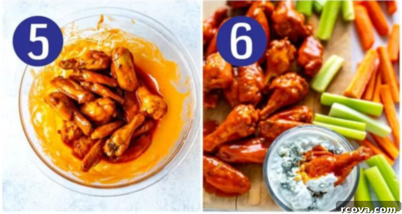 Ultimate Crispy Air Fryer Chicken Wings 7 Steps 5 and 6 for making Air Fryer Chicken Wings