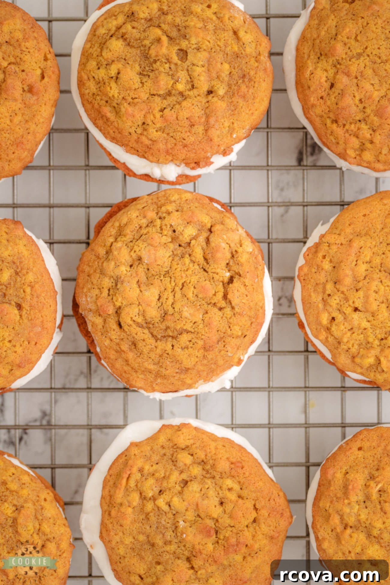 Pumpkin Patch Oat Sandwich Delights 5 oatmeal pumpkin sandwich cookies