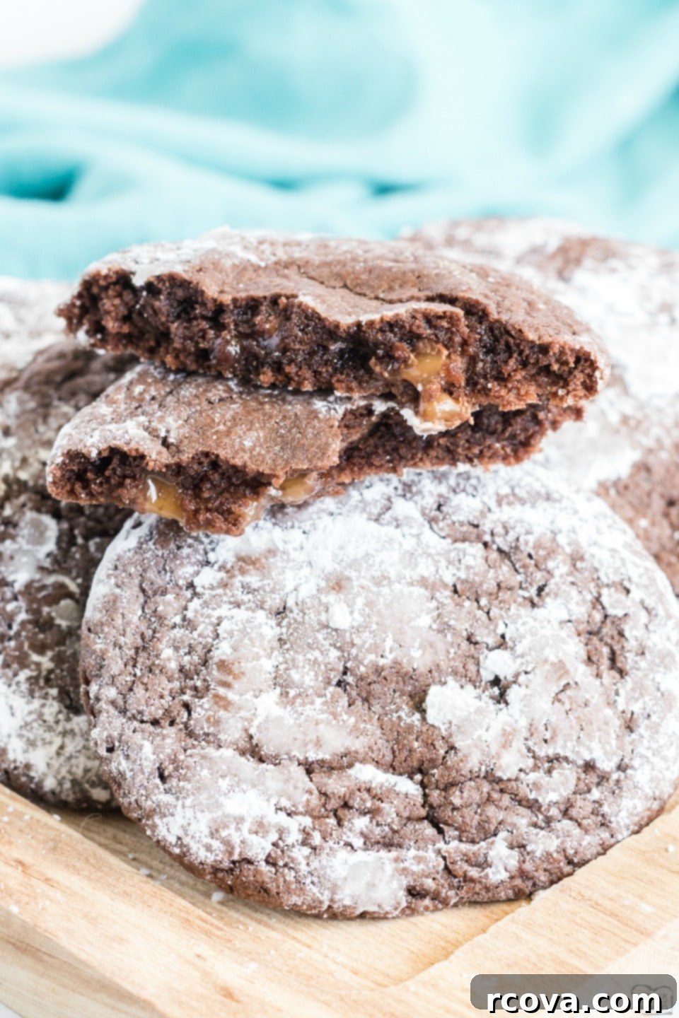 Decadent Caramel Chocolate Crinkle Cookies 6 Salted Caramel Chocolate Crinkle Cookies recipe, perfect for sharing or special occasions