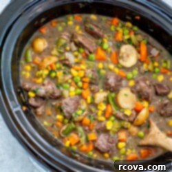 Ultimate Slow Cooker Beef Stew 9 Crockpot Beef Stew - Recipe Card Image