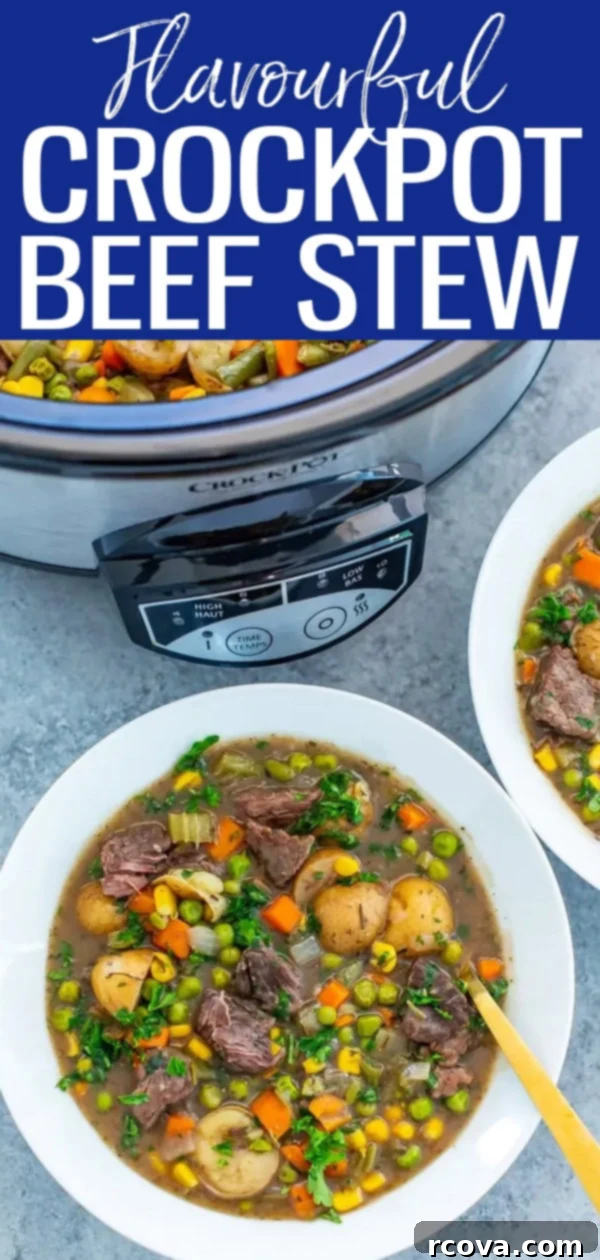 Ultimate Slow Cooker Beef Stew 10 This Slow Cooker Beef Stew is super flavorful with fall-apart tender meat. It’s the ultimate comfort food for fall and winter! #crockpot #beefstew