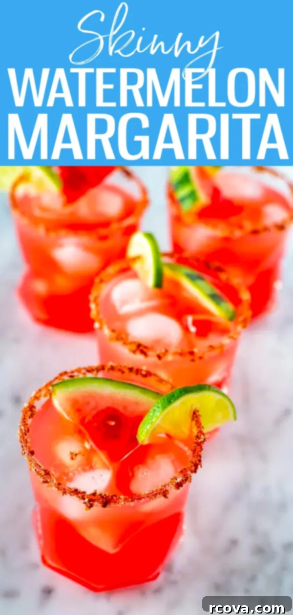 Effortless Skinny Watermelon Margarita Three Ingredients 11 This is the BEST Skinny Watermelon Margarita recipe on the internet, made with just three simple ingredients: tequila, watermelon and limes! #skinnymargarita #watermelon
