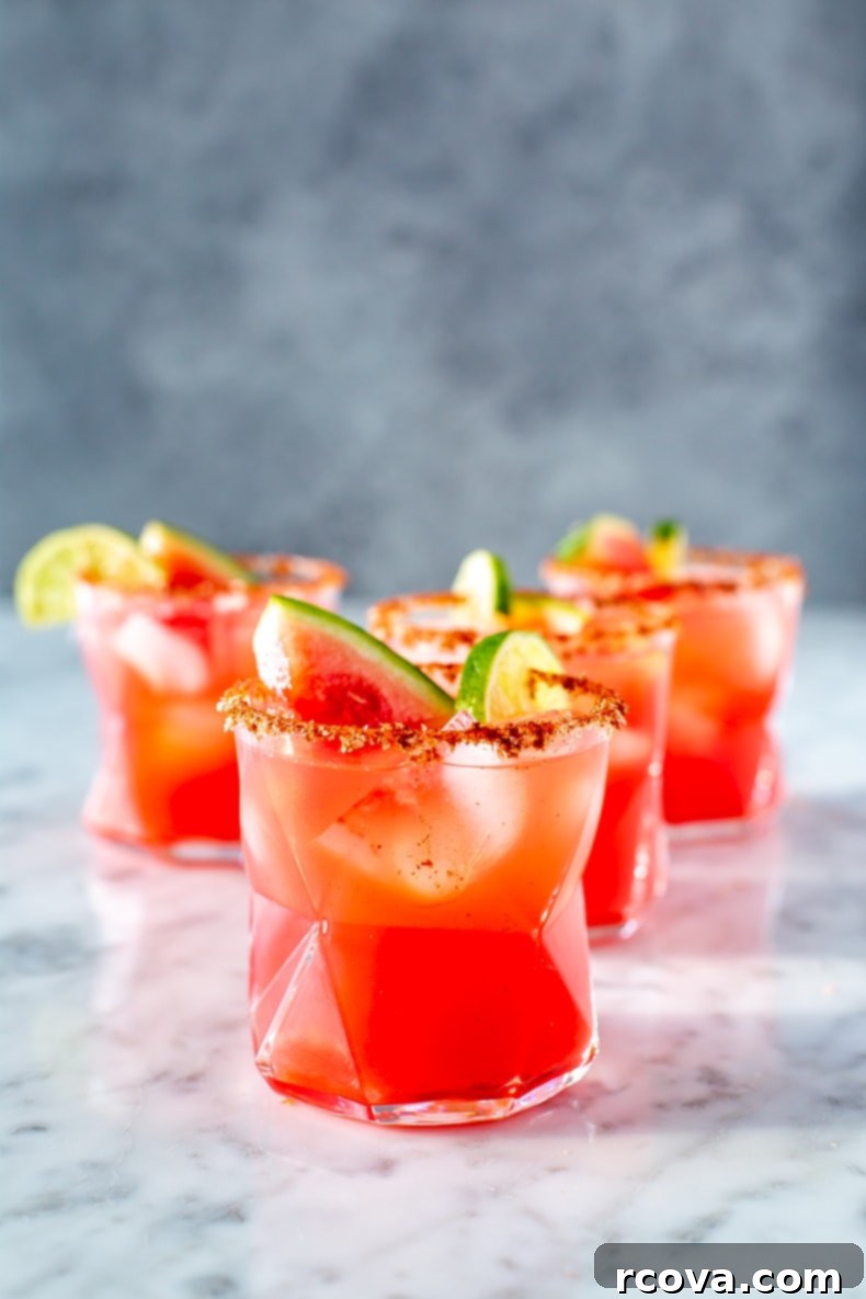 Effortless Skinny Watermelon Margarita Three Ingredients 6 Skinny Watermelon Margarita