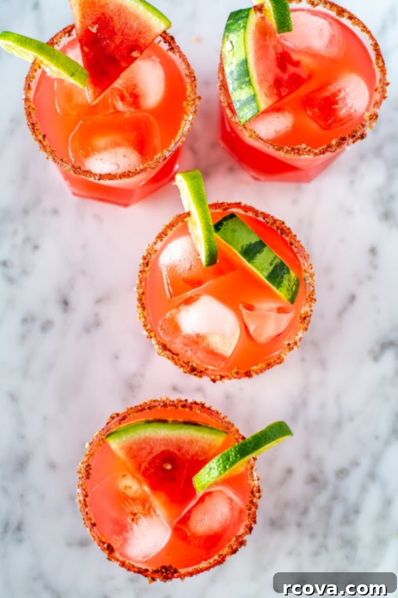 Effortless Skinny Watermelon Margarita Three Ingredients 7 Skinny Watermelon Margarita