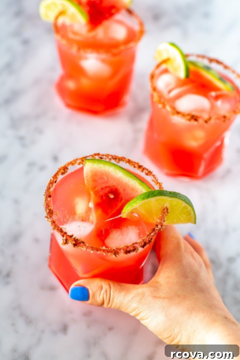 Effortless Skinny Watermelon Margarita Three Ingredients 8 Skinny Watermelon Margarita