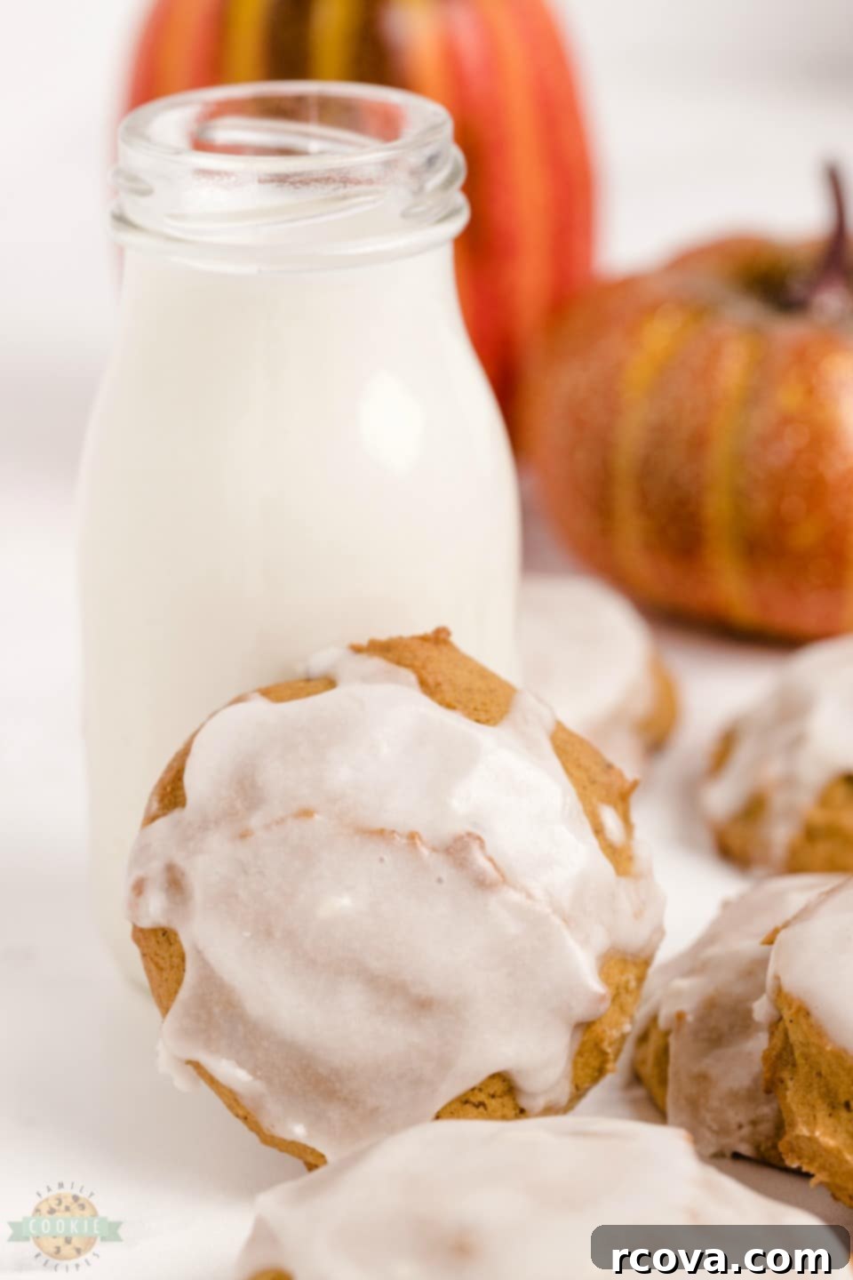 Frosted Pumpkin Spice Cookies 3 pillowy soft iced pumpkin cookies
