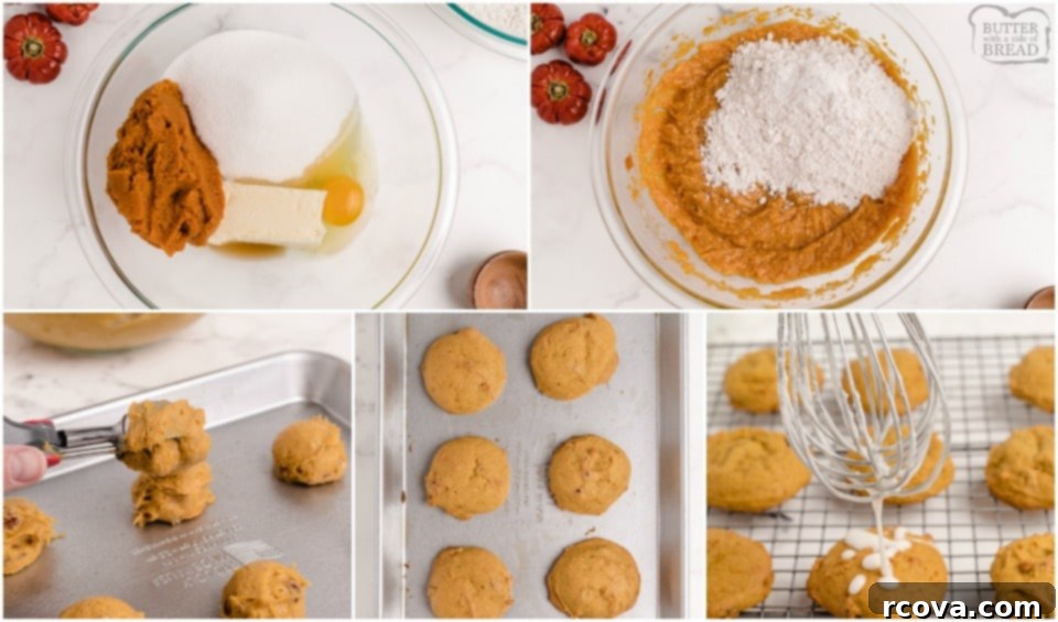 Frosted Pumpkin Spice Cookies 4 how to make pillowy soft iced pumpkin cookies