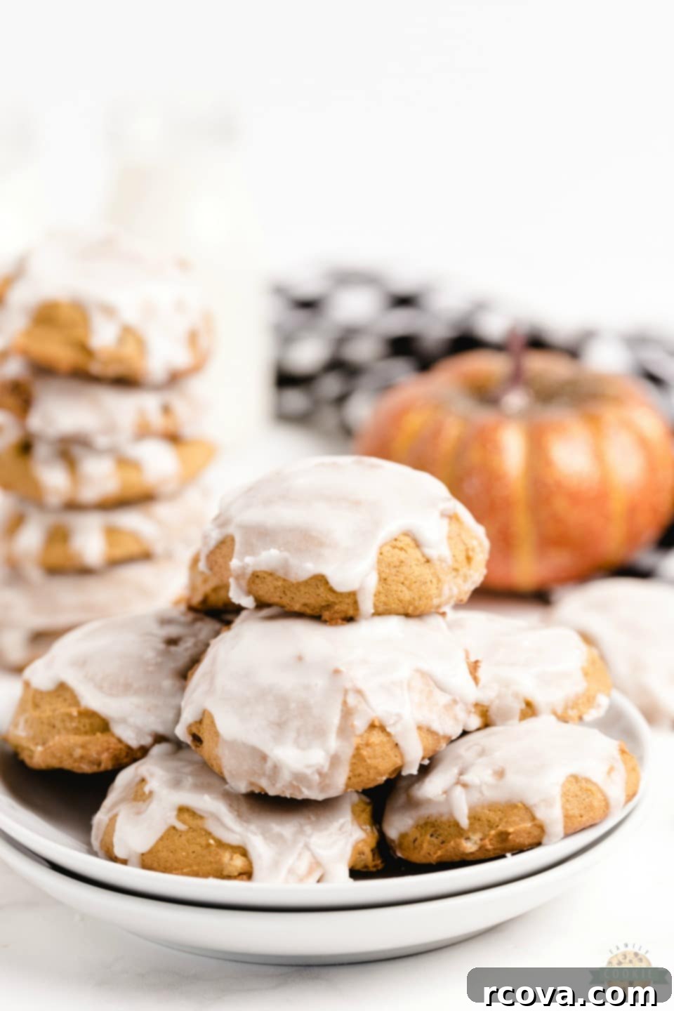 Frosted Pumpkin Spice Cookies 8 pillowy soft iced pumpkin cookies