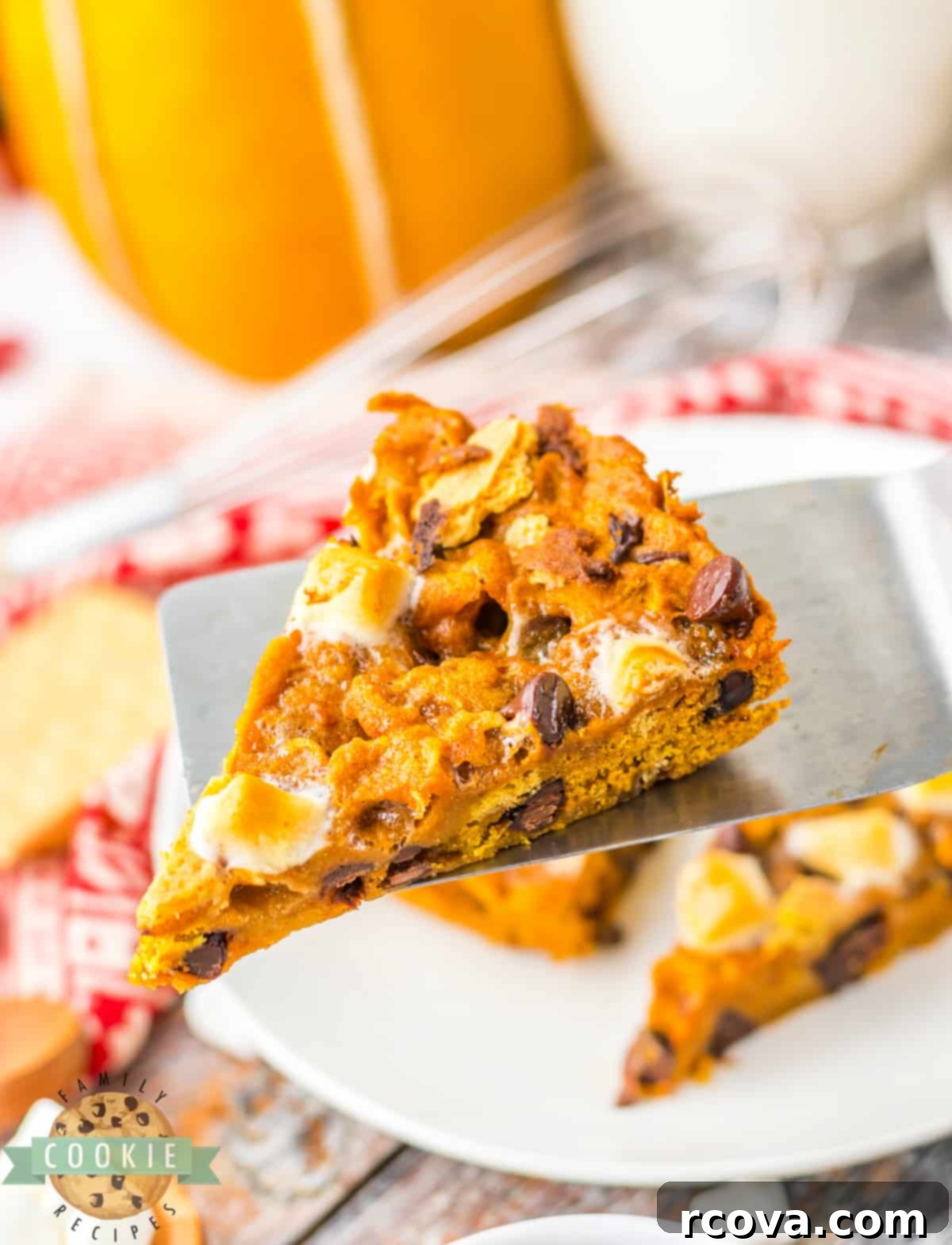 Spiced Pumpkin Smores Cookie Cake 14 Pumpkin cookie pizza.