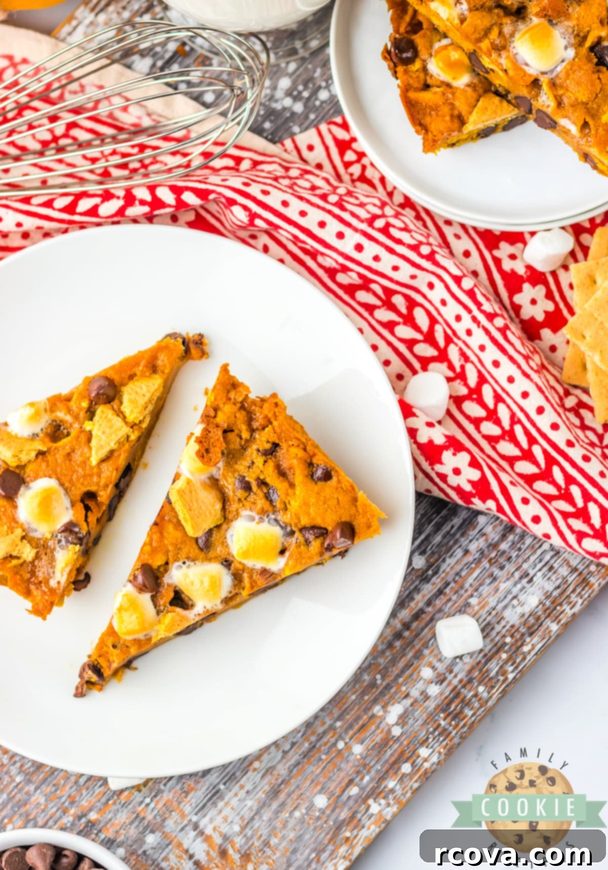 Spiced Pumpkin Smores Cookie Cake 15 Slices of pumpkin cookie pizza.