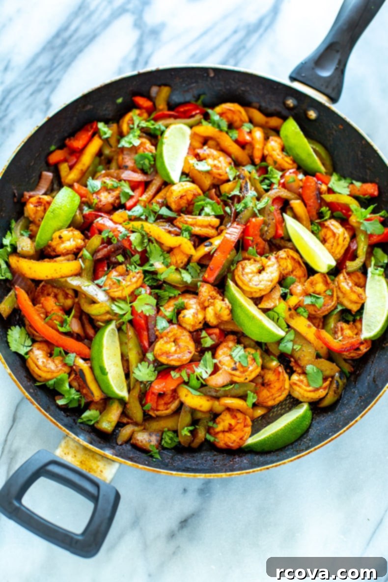 One-Pan Shrimp Fajitas 7 Skillet Shrimp Fajitas